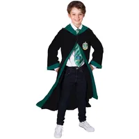 Rubie's Harry Potter offizielles Slytherin-Kleid – Kostüm für Kinder – 11 – 14 Jahre – schwarzes Kleid mit Kapuze – für Halloween, Karneval – Geschenkidee zu Weihnachten