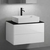 neoro n50 Unterschrank B: 80 cm mit 2 Auszügen, Waschtisch B: 58 cm weiß matt, B: 80.5 BN0065WM+BN0422WH+BN0402C2