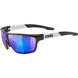 Uvex Unisex – Erwachsene, sportstyle 706 Sportbrille, black matt white/blue, one size