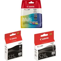 Canon CLI-526 CMYK + PGI-525B schwarz