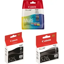 Canon CLI-526 CMYK + PGI-525B schwarz