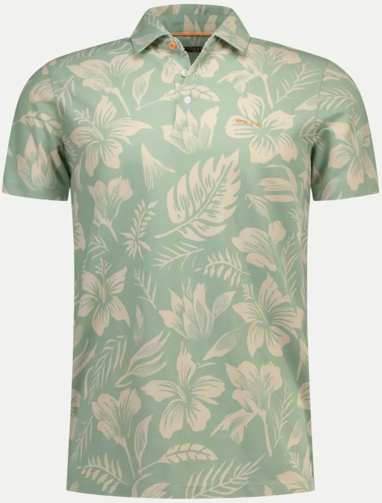 Poloshirt mit Allover-Print Grün M