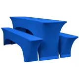 luxuskollektion Elastische Biertischhussen Dunkelgrau 220x50x70cm