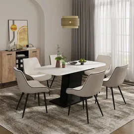 Vicco Fenaro 120 x 77,3 x 80 cm weiß/schwarz