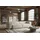 KAWOLA Sofa CELESTE 4-Sitzer mit Hocker Cord cremeweiß