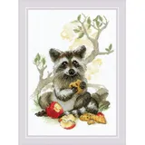 Riolis Kreuzstich Set Flauschige Naschkatzen, Zählmuster, 21x30cm