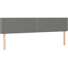 vidaXL Boxspringbett mit Matratze & LED Dunkelgrau 200x200 cm Stoff