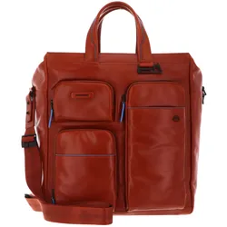 PIQUADRO Blue Square Revamp Computer Tote Tabacco