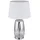 GLOBO LIGHTING Tischleuchte CLASSY, ohne Leuchtmittel, Design Tischlampe, Wohnzimmer, Schlafzimmer, Flur, Textilschirm silberfarben