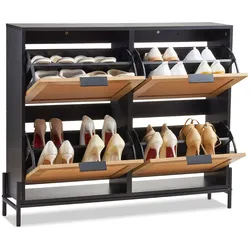 VEVOR Rattan-Schuhschrank Schuhaufbewahrung Organizer mit 4 Klappschubladen