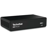 TechniSat HD-T 225 - Kompakter DVB T2 HD HDMI SCART, 12 V tauglich, EPG, LED Statusanzeige, Fernbedienung) Schwarz