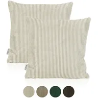 Lycce 2er Set Kissenbezug aus trendigem Cordstoff (50 x