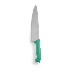 HENDI Profi Küchenmesser Kochmesser, PP Griff grün 842713 , 1 Messer, Klingenlänge: 24 cm