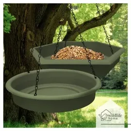 wildlife home 2er Set Vogelfutterspender, Grün