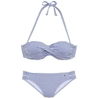 s.Oliver Bügel-Bandeau-Bikini Damen Blau 36 Cup C