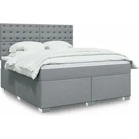 vidaXL Boxspringbett 180 x 200 cm Hellgrau