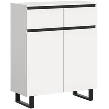 xonox Highboard Tomasa 80 x 99 cm Weiß / Schwarz