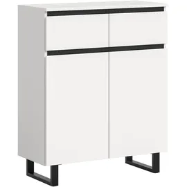 xonox Highboard Tomasa 80 x 99 cm Weiß / Schwarz