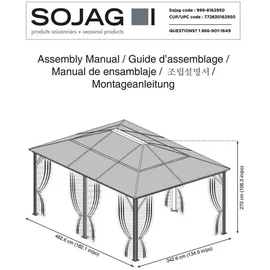 Sojag Meridien 3,65 x 4,85 m anthrazit
