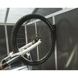 CANOPIA Fahrradhalterung für Gerätehaus Yukon 3er Set 26 x 11 cm Schwarz