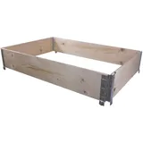 BigDean Palettenrahmen Aufsetzrahmen Stapelrahmen Europalette LxBxH ca. 120x80x19,5 cm Holzrahmen Palettenaufsatz Industrie Warenfluss