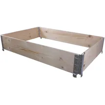 BigDean Palettenrahmen Aufsetzrahmen Stapelrahmen Europalette LxBxH ca. 120x80x19,5 cm Holzrahmen Palettenaufsatz Industrie Warenfluss