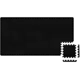 Eyepower Bodenschutzmatten 30 x 30 x 1 cm, 54er Set Schwarz,