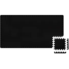 Eyepower Bodenschutzmatten 30 x 30 x 1 cm, 54er Set Schwarz,