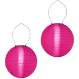 Solar Lampions Außen Wetterfest Lampions Solar Outdoor Solarlampions für außen, IP55 Wasserdicht Hängende Led Solar Laterne für Garten, Hof, Terrasse, Hochzeit, Halloween Fest Deko (30cm/2pcs/Pink#)