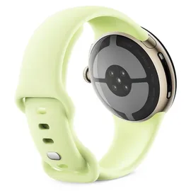 Google Pixel Watch 4 41 mm LTE Aluminiumgehäuse Champagne Gold/Sportarmband Lemongrass
