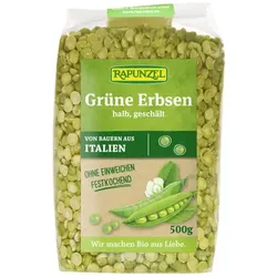 Rapunzel Erbsen grün, halb, geschält bio