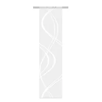 HOME WOHNIDEEN Home Fashion TIBERIO Schiebewand, Stoff, Weiß, 245 x 60 cm