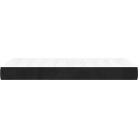 vidaXL Taschenfederkernmatratze Schwarz 100x200x20 cm Samt