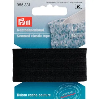 Prym 955831 Nahtbahnenband 30 mm schwarz