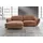 BeType Eckcouch Leder 2-Sitzer Braun