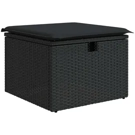 vidaXL Garten-Sofagarnitur 9-tlg. schwarz