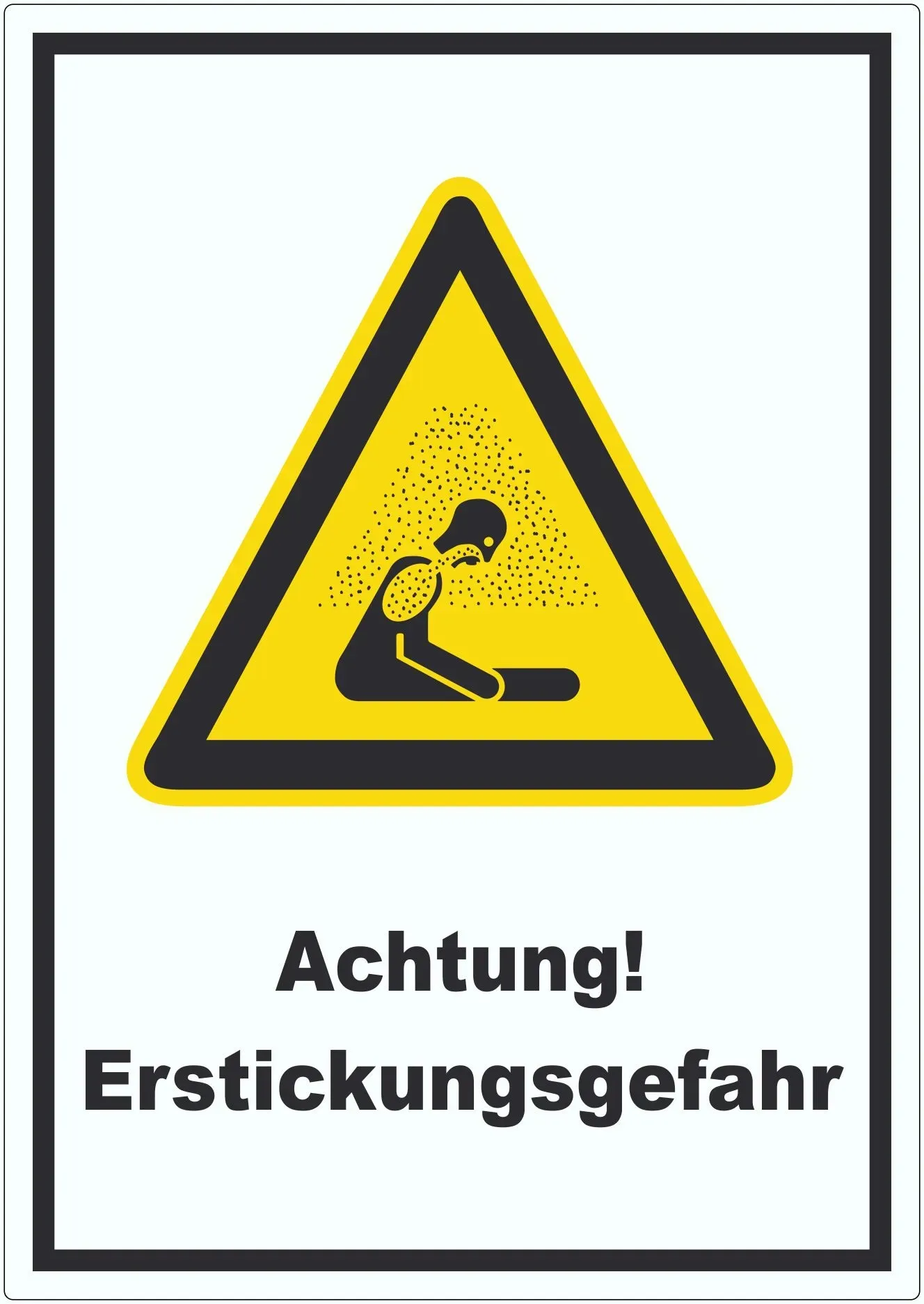 Achtung Erstickungsgefahr Aufkleber A5 (148x210mm)