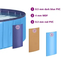 vidaXL Hundepool Blau Ø300 x 38 cm
