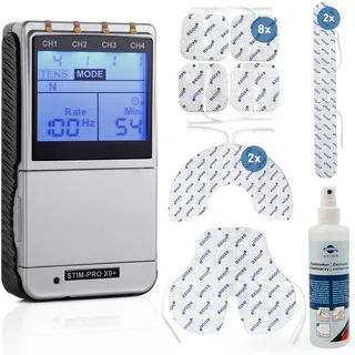Axion 4 Kanal TENS EMS STIM-PRO X9+ mit Spray und Rückenelektrodenset 1 St