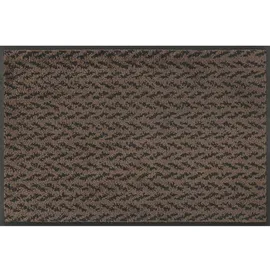 Wash+Dry Fußmatte Duo Mocha, Braun, Streifen, rechteckig, 40x60 cm, Oeko-Tex® Standard 100, rutschfest, für Fußbodenheizung geeignet, waschbar