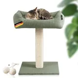Rohrschneider ® Katzenbaum Wolly mit kuscheligem Katzenbett waschbarer Kissenbezug