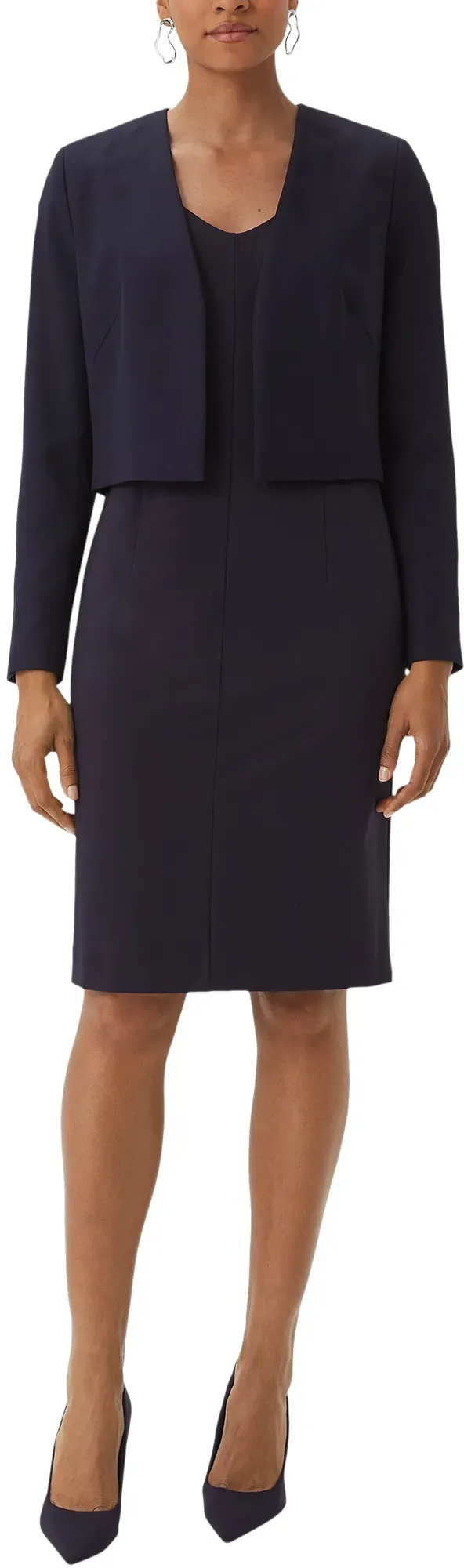 Comma Cocktailkleid, mit Reißverschluss am Rücken Comma navy 40