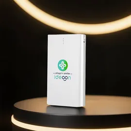 ideoon Kompakte Powerbank USB-C (4.000mAh) – Ultra-Slim Powerbank mit fest integriertem Kabel & Adapter – Mobiler Akku-Boost