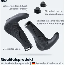 Aaron Ergonomische Fahrradgriffe mit Gel Dämpfung Schwarz