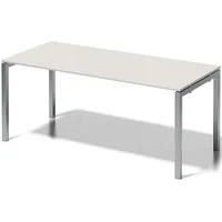 BISLEY Cito Schreibtisch grauweiß, silber rechteckig, 4-Fuß-Gestell silber 180,0