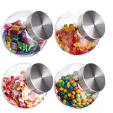 Relaxdays Bonbongläser, 4er Set, 1,5 l, 4 St.