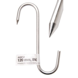 BGS DIY 80912 Fleischerhaken Metzgerhaken INOX 120mm