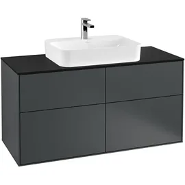 Villeroy & Boch Finion Waschtischunterschrank F38200HG 120x60,3cm, Abdeckplatte Black matt, Midnight Blue Matt Lacquer