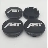 4 Stück Auto ABS Radnabenkappen für ABT 56mm 60mm 65mm 68mm Felgenkappen Nabenkappen Zubehör,G-56mm-black