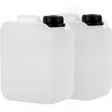 2x 2,5L Kanister aus HDPE, mit Deckel DIN 45 mm und UN Zulassung, Wasserkanister, lebensmittelecht